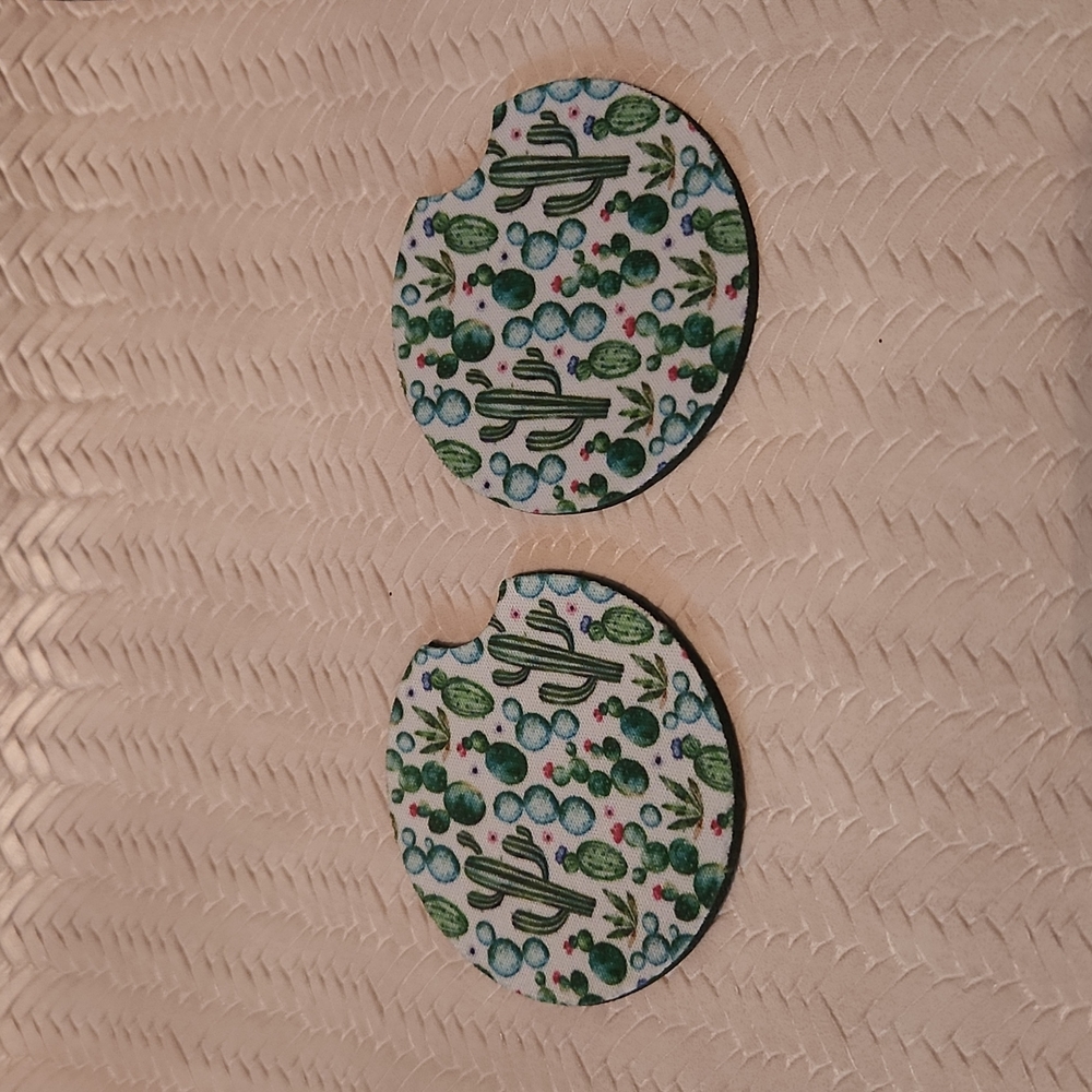 ⭐️Cactus car coasters